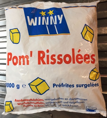 Pom' Rissolées préfrites surgelées front packaging