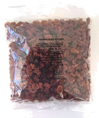 Raisins secs Golden front packaging