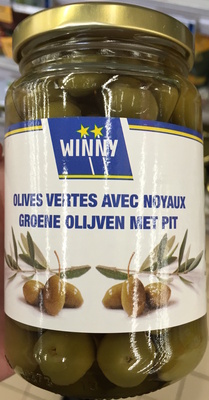 Olives vertes avec noyaux