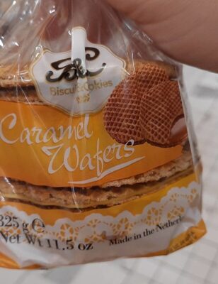 Gaufre fourre caramel front packaging