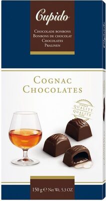Cupido Pralines à Liqueur Cognac 10X150G front packaging