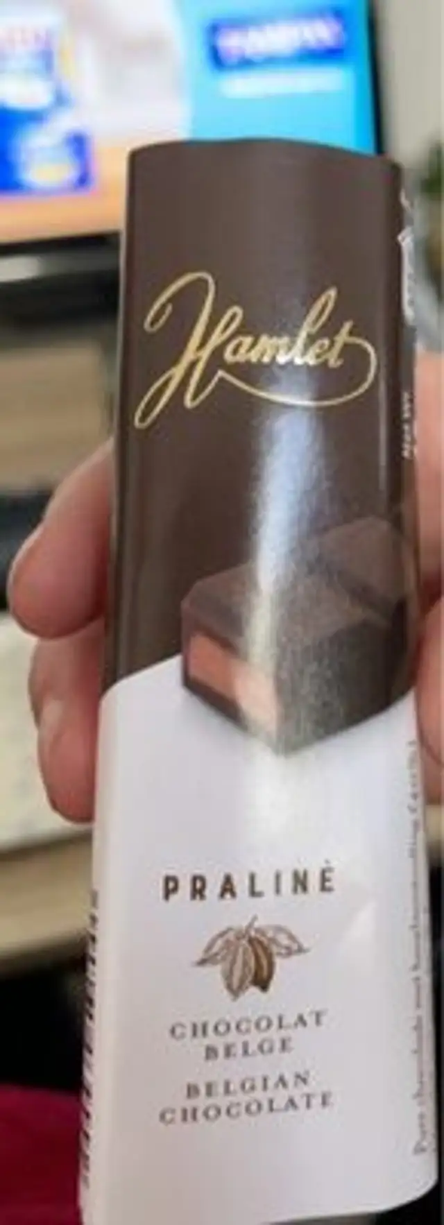 Chocolat praliné front packaging