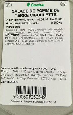 Salade pomme de terre