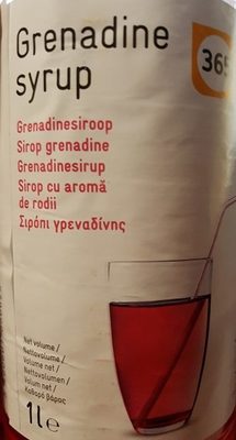 Sirop grenadine front packaging