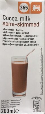 Cocoa milk semi-skimmed