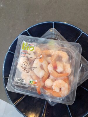 Scampis cuits avec queue