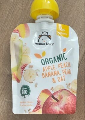 organic apple, peach, banana, pear & oat