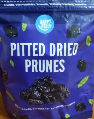 Pitted dried prunes front packaging