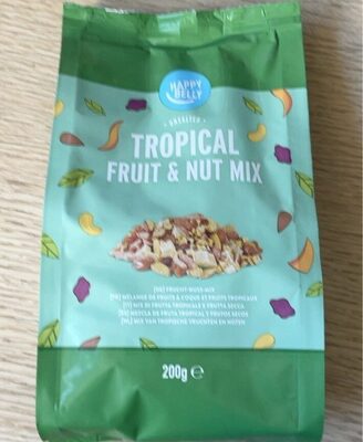 Tropical fruit & nut mix front packaging