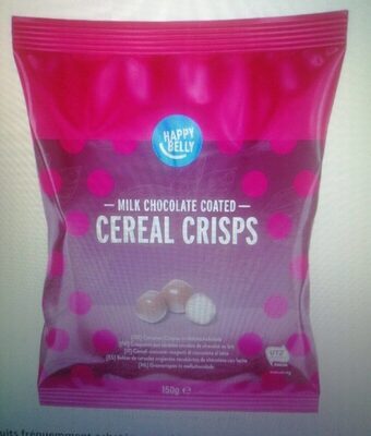 Céréales enrobés de chocolat au lait front packaging