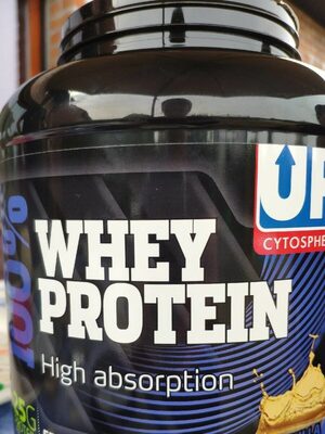 Whey protéines front packaging