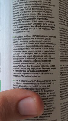 Pea protein ingredients label