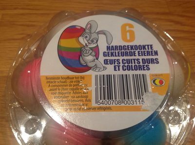 Oeufs cuits durs et colorés