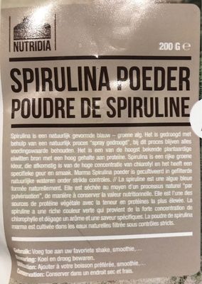 Poudre de Spiruline front packaging