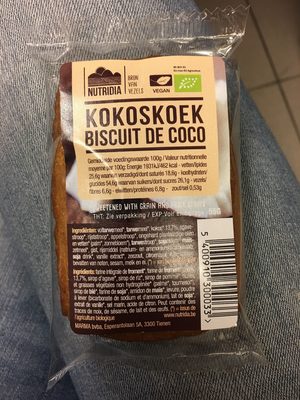Biscuit de coco front packaging