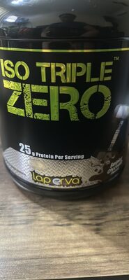 ISO TRIPLE ZERO protein powder front packaging
