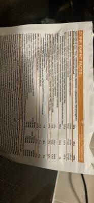 Whey Protein Salted Caramel nutrition facts table
