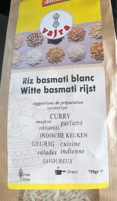 Riz basmati blanc front packaging