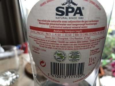 Spa barisart ingredients label