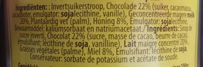 Meli choco ingredients label