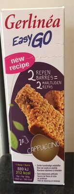 Gerlinéa Easy Go Cappuccino Barres Repas front packaging