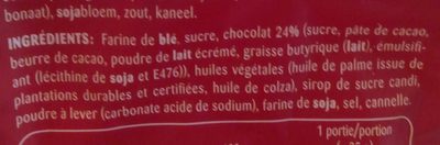 Galletas De Sinterklaas Con Chocolate ingredients label