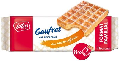 Gaufres aux oeufs frais front packaging