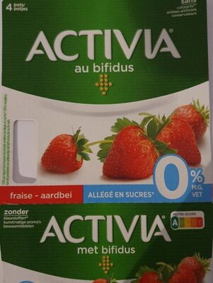Yaourt aux fraises 0% m.g. allégé en sucre
