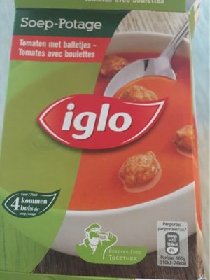 Potage tomate avec boulettes