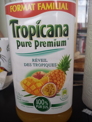 Pure Premium Réveil des tropiques Jus de 5 Fruits front packaging