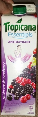 Essentiels antioxydant raisin cassis cranberry front packaging