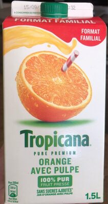 Jus d'orange avec pulpe