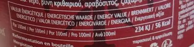 Dominus Double nutrition facts table