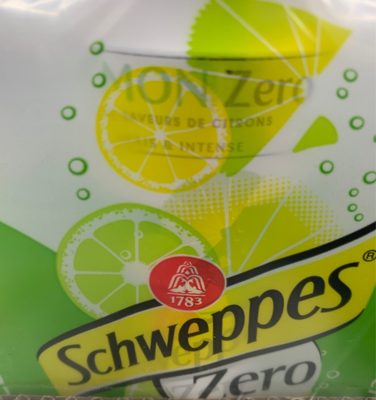 Schweppes Lemon Zero front packaging