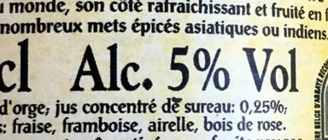 BLE 75CL BIER.ABBAYE LEFF.RUBY nutrition facts table