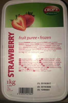 STRAWBERRY fruit puree frozen