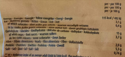 Bami Goreng nutrition facts table