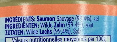 Imperial Wilde Zalm Uit De Pacific ingredients label