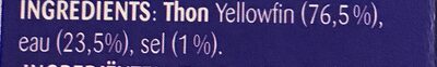 Thon Sauvage au naturel ingredients label