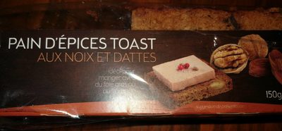 Pain d'épices toast aux noix et dattes