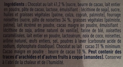 Perle Praliné Gianduja ingredients label