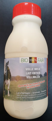 Lait entier d'herbages front packaging