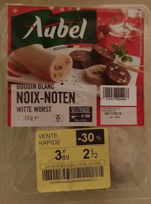 Boudin blanc noix