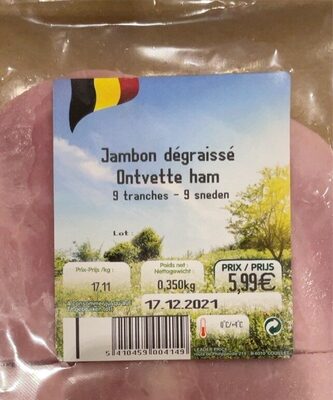Jambon degraissé