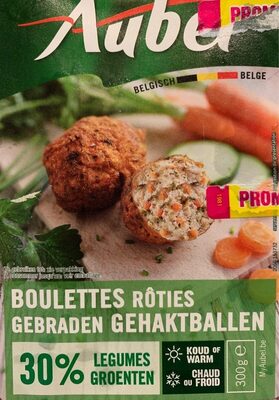 Boulettes roties 30% legumes front packaging