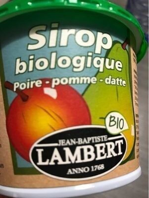 Sirop Poire-pomme-datte front packaging