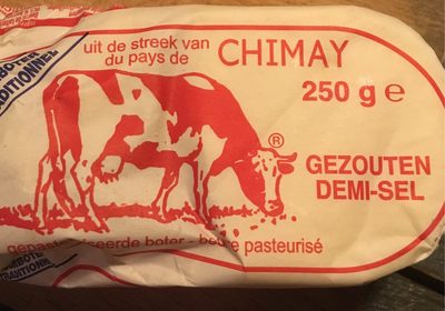 Beurre traditionnel de Chimay, demi-sel front packaging
