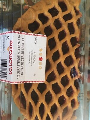 1/2 tarte cerise treillée