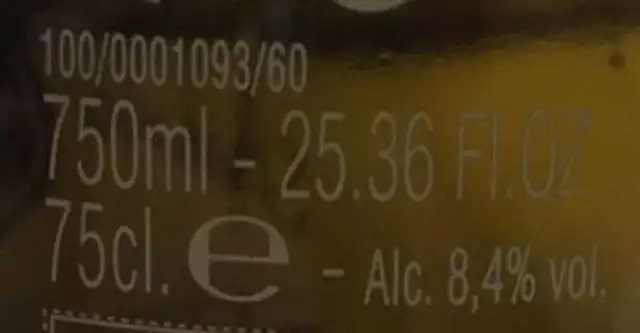 Kwak nutrition facts table