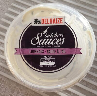 Butchers' sauce sauce à l'ail front packaging